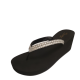 Thalia Sodi Womens Emira Wedge Flip-Flop Sandals Black Bling 9M from Affordable Designer Brands
