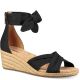 UGG Women's Traci Espadrille Wedge Canvas Sandals Black 8M from Affordable Designer Brands