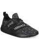 Versace Mens Knit Logo Fabric Black Sneakers 9.5 M from Affordable Designer Brands