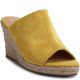 Wanted Women's Suedette Espadrille Mustard Yellow Microfiber Wedge Sandals 8.5M from Affordable Designer Brands