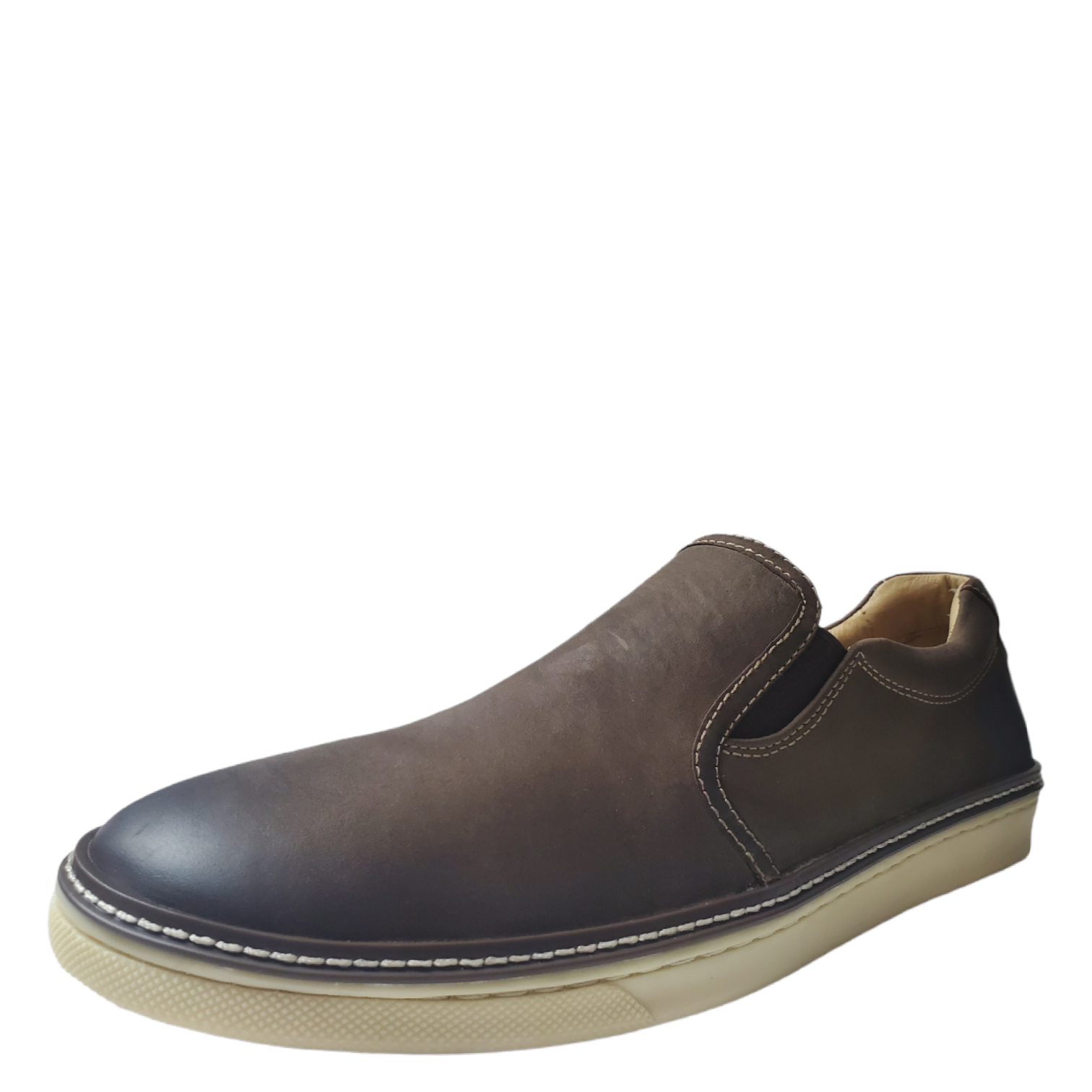 Johnston Murphy Mens McGuffey Slip-Ons Loafers Leather Stone 11.5 M Affordable Brands | Affordable Designer Brands