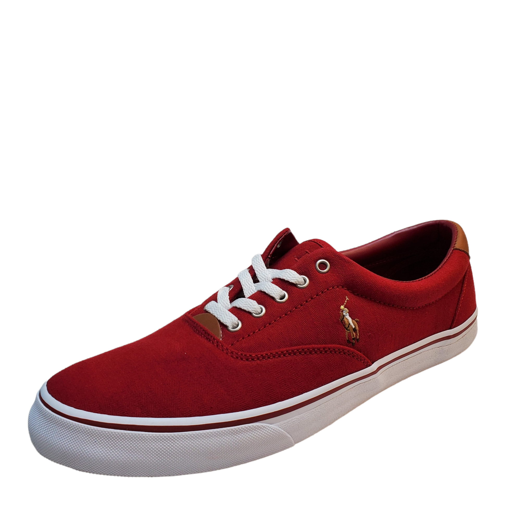 Polo Ralph Lauren Men's Shoes Thompson Wash Twill Slip On Sneakers 8D Red  Affordable Designer Brands