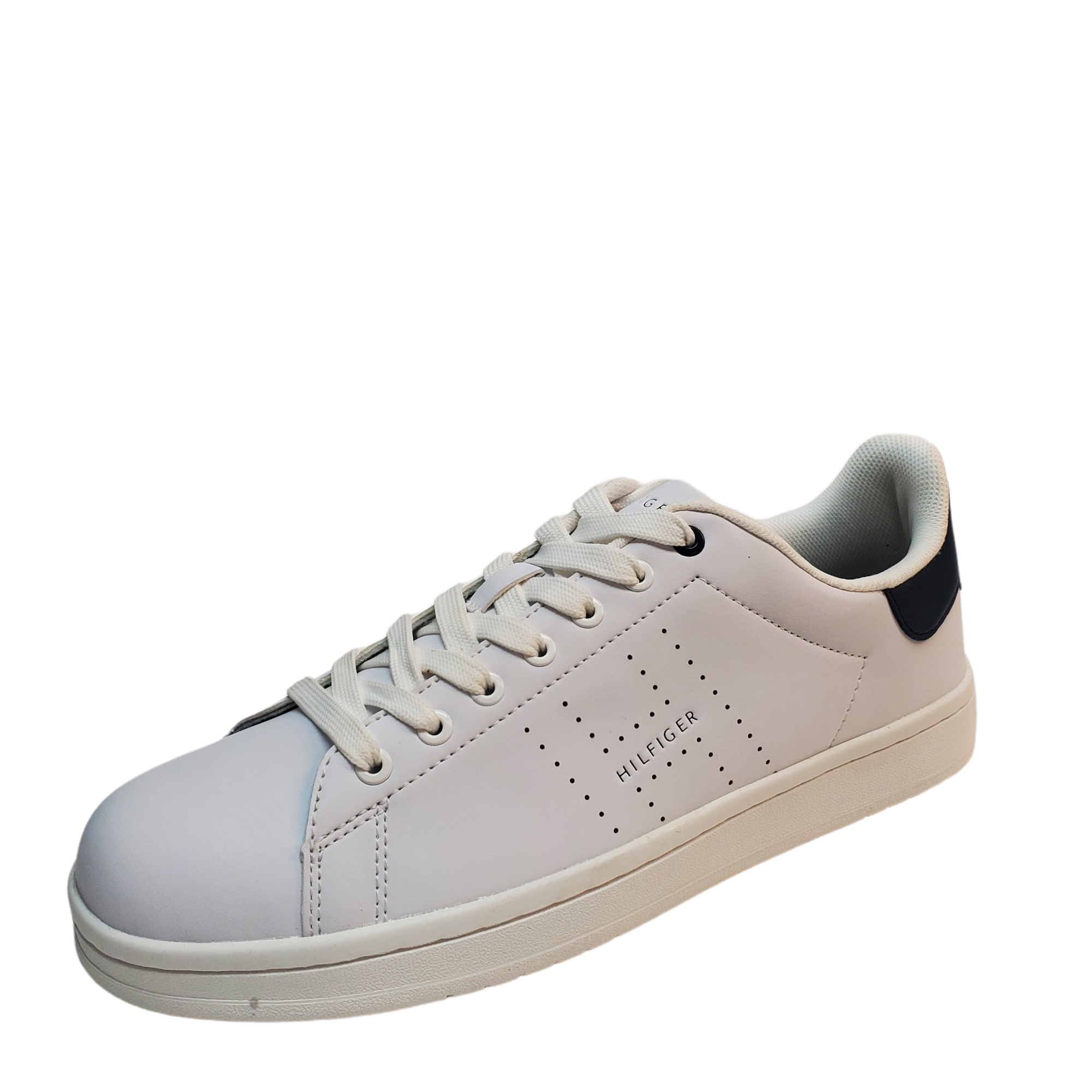 Tommy Hilfiger Men Casual Shoe Liston Up White Cushioned Sneakers White 12M Affordable Designer Brands Designer Brands